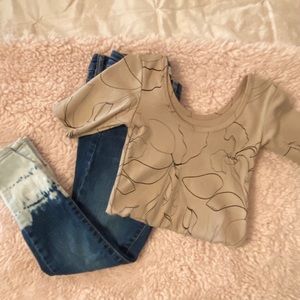 ZARA GIRLS denim 👖 with bleached ankle (7)